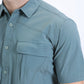 slate green portage performance shirt men platini detail