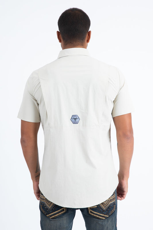 stone portage performance shirt men platini back