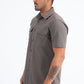 taupe portage performance shirt men platini side