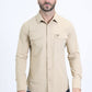 beige prewitt western long sleeve shirt men platini front