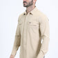 beige prewitt western long sleeve shirt men platini back