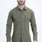 green prewitt western long sleeve shirt men platini front