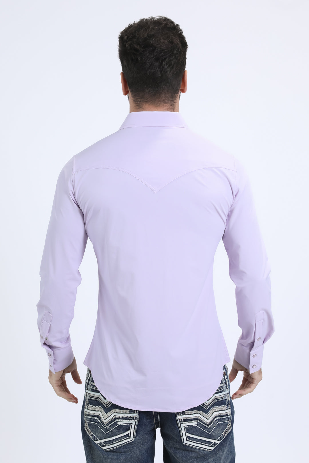 lilac prewitt western long sleeve shirt men platini front