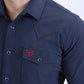 navy prewitt western long sleeve shirt men platini detail