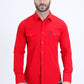 red prewitt western long sleeve shirt men platini front