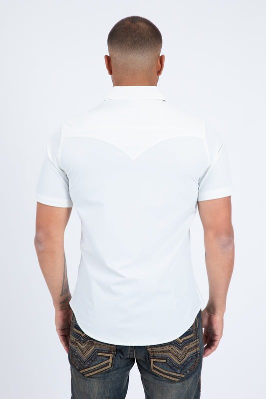 white prewitt western performance shirt men platini back