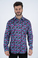 Geometric Botanical Print Shirt