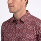 red aztec geometric performance polo men platini side