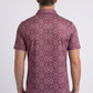 red aztec geometric performance polo men platini back
