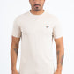 Men's Rooster Logo Cotton Beige T-Shirt