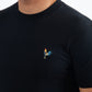 Men's Rooster Logo Cotton Black T-Shirt