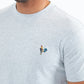 Men's Rooster Logo Cotton Gray T-Shirt