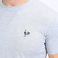 Men's Rooster Logo Cotton Gray T-Shirt