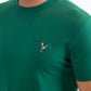 Men's Rooster Logo Cotton Green T-Shirt