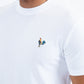 Men's Rooster Logo Cotton White T-Shirt