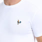 Men's Rooster Logo Cotton White T-Shirt