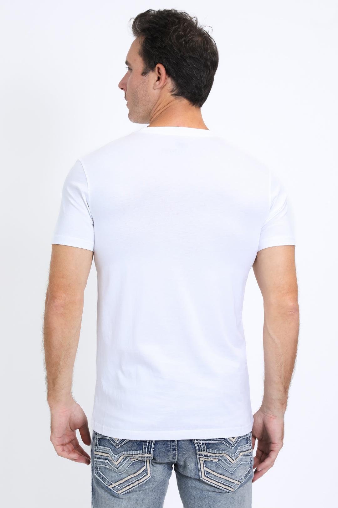 Men's Rooster Logo Cotton White T-Shirt