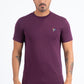 Men's Rooster Logo Cotton Wine T-Shirt