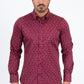 burgundy ornamental tile long sleeve shirt platini front