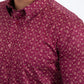 burgundy ornamental tile long sleeve shirt platini detail