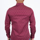 burgundy ornamental tile long sleeve shirt platini back