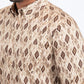 khaki diamond ethnic long sleeve shirt platini detail