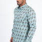 light blue diamond ethnic long sleeve shirt men platini detail-2