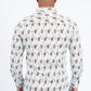 white diamond ethnic long sleeve shirt platini back