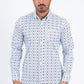 white diamond depth long sleeve shirt platini front