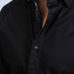 Satin Cotton/Spandex Long Sleeve Black/Gray Shirt