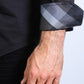 Satin Cotton/Spandex Long Sleeve Black/Gray Shirt