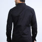 Satin Cotton/Spandex Long Sleeve Black/Gray Shirt