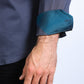 Satin Cotton/Spandex Long Sleeve Charcoal Shirt