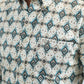 Mens Satin Cotton/Spandex Modern Fit Long Sleeve Beige Shirt