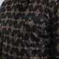 Mens Satin Cotton/Spandex Modern Fit Long Sleeve Black Shirt