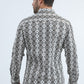 Mens Satin Cotton/Spandex Modern Fit Long Sleeve White Shirt