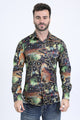 Rhinestone Tropical Print Shirt