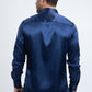 Men's Satin Navy Dress Shirt