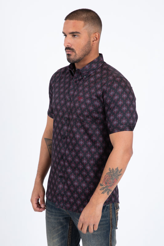 black southwestern geometric shirt side platini