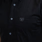 Men’s Single Pocket Logo Modern Fit Stretch Black Short Sleeve Shirt
