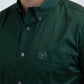 Men’s Single Pocket Logo Modern Fit Stretch Green Short Sleeve Shirt