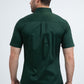 Men’s Single Pocket Logo Modern Fit Stretch Green Short Sleeve Shirt