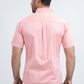 Men’s Single Pocket Logo Modern Fit Stretch Pink Short Sleeve Shirt