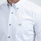 Men’s Single Pocket Logo Modern Fit Stretch White Short Sleeve Shirt