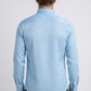 sky blue geometric plaid jacquard dress shirt men platini side
