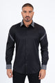 Rhinestone Solid Satin Shirt