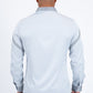 Men’s Solid Satin Shirt with Silver Rhinestone Appliques - Grey