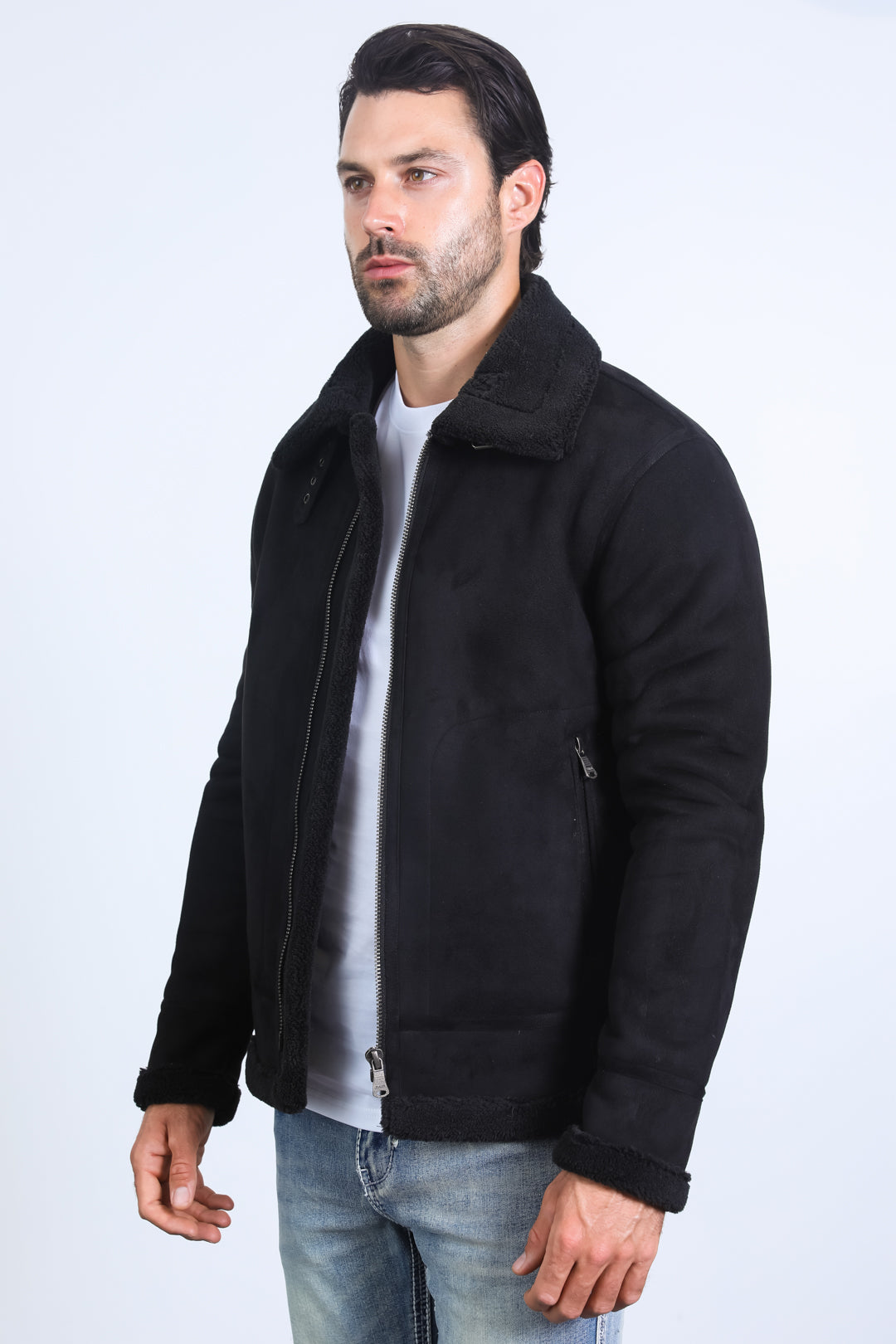 Suede Shearling Jacket | Platini – Platini Fashion