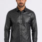 black swirl ogee foil shirt men platini front