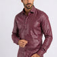 burgundy swirl ogee foil shirt men platini front